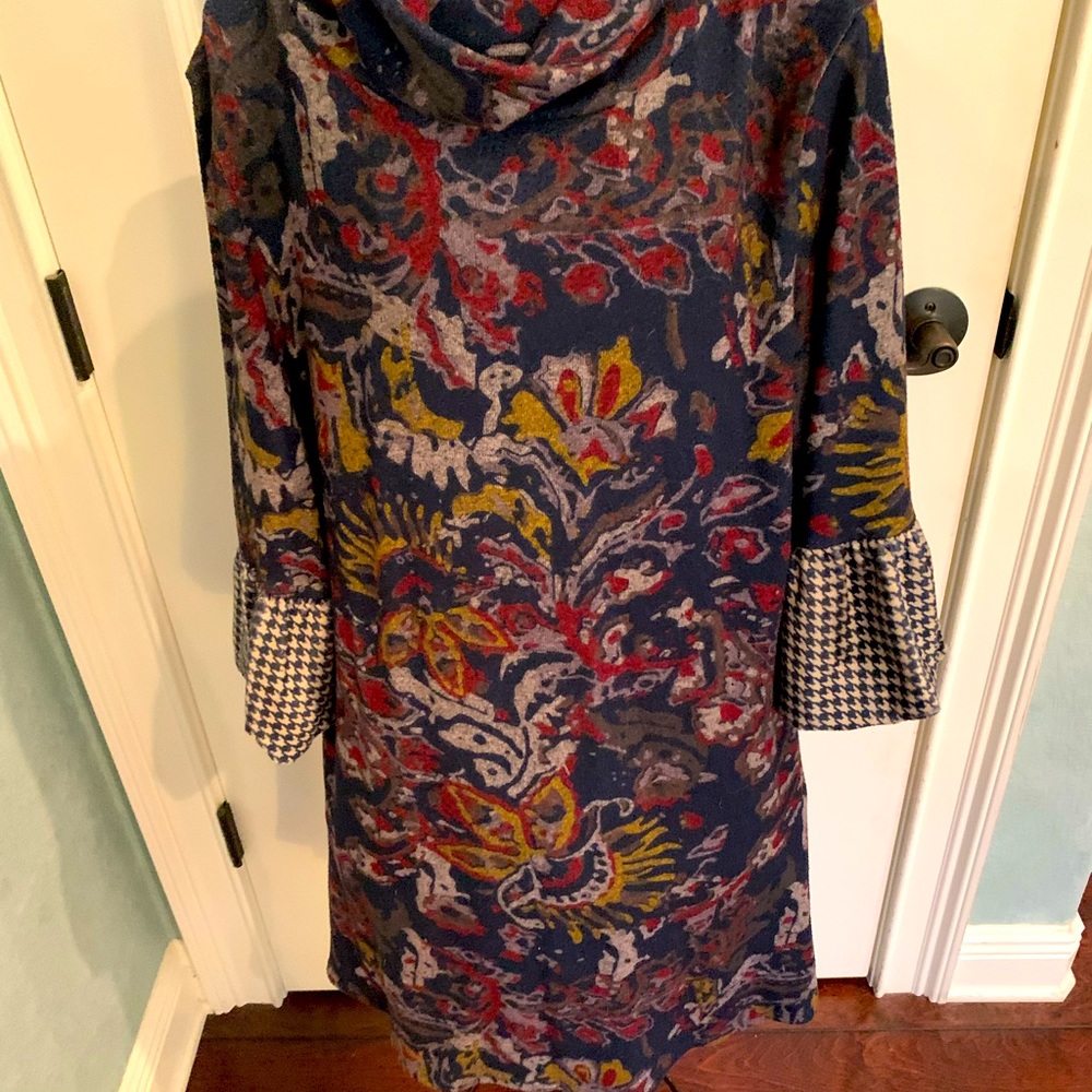 Super cute multi color fall knit dress